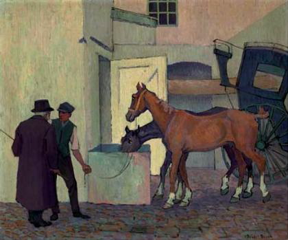 Watering Horses  - Poland, 1913