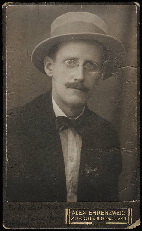 James Joyce in Zurich, by Alex Ehrenzweig. Source: Beinecke Rare Book and Manuscript Library, Yale University.