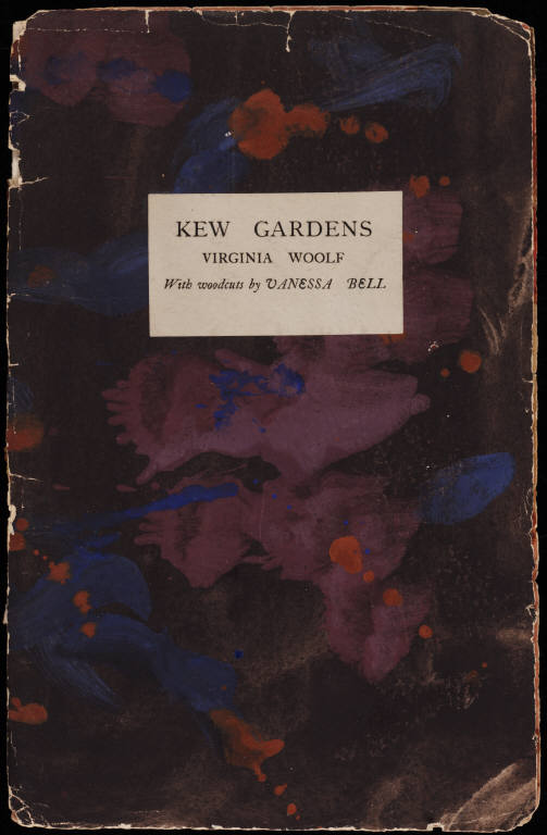 Woolf, Virginia and Vanessa Bell. 'Kew Gardens'. Richmond: Hogarth Press, 1919. Front Cover. Source: Beinecke Rare Book and Manuscript Library, Yale University. http://beinecke.library.yale.edu/dl_crosscollex/brbldl/oneITEM.asp?pid=2014010&iid=1058721&srchtype=ITEM